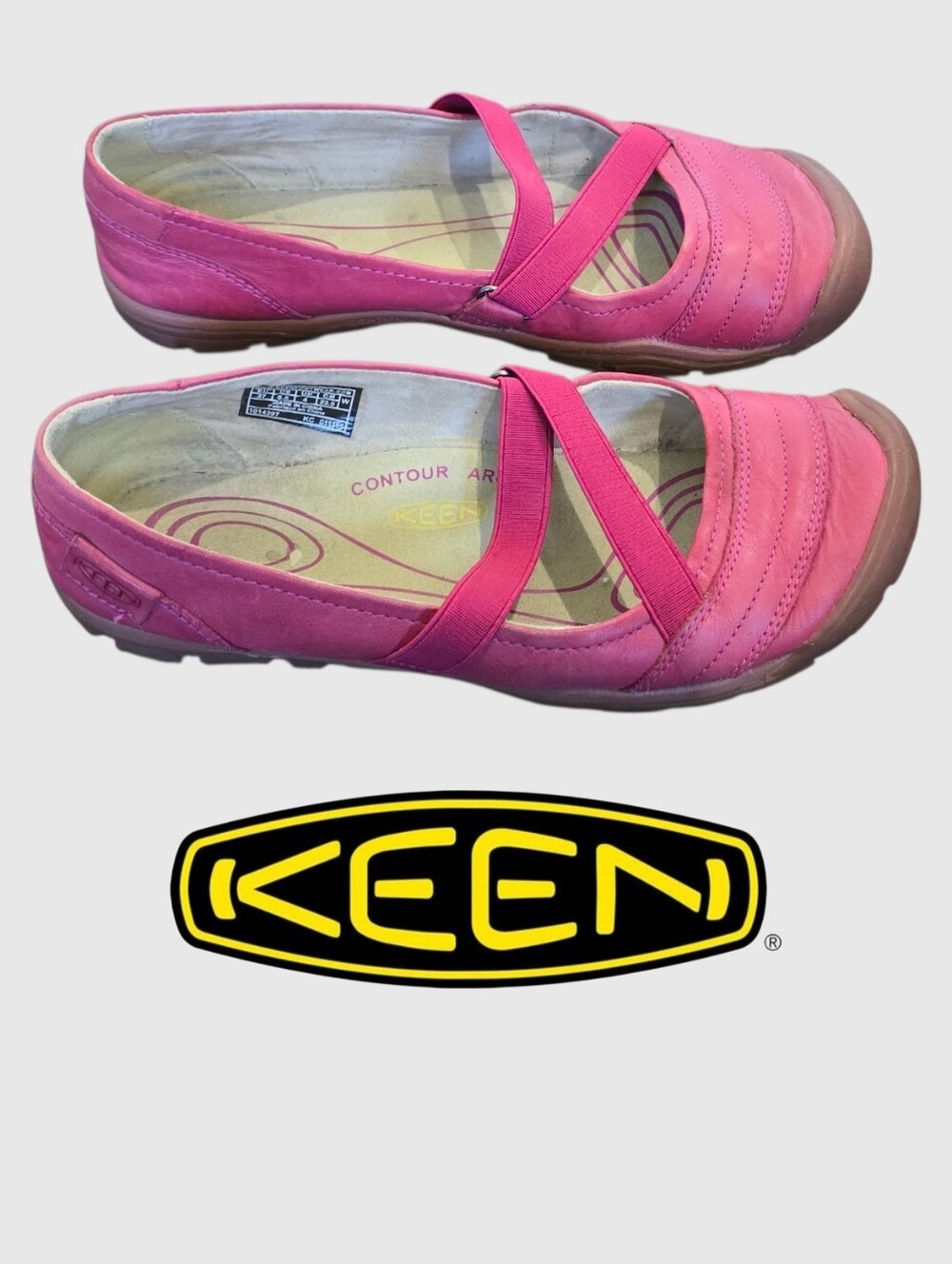 Keen Contour Arc  Rivington CNX Criss Cross Mary Jane Leather Shoes  Womens 6.5